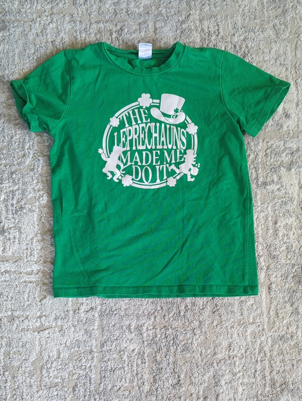 The Leprechauns Made Me Do It Graphic Tee Size 8